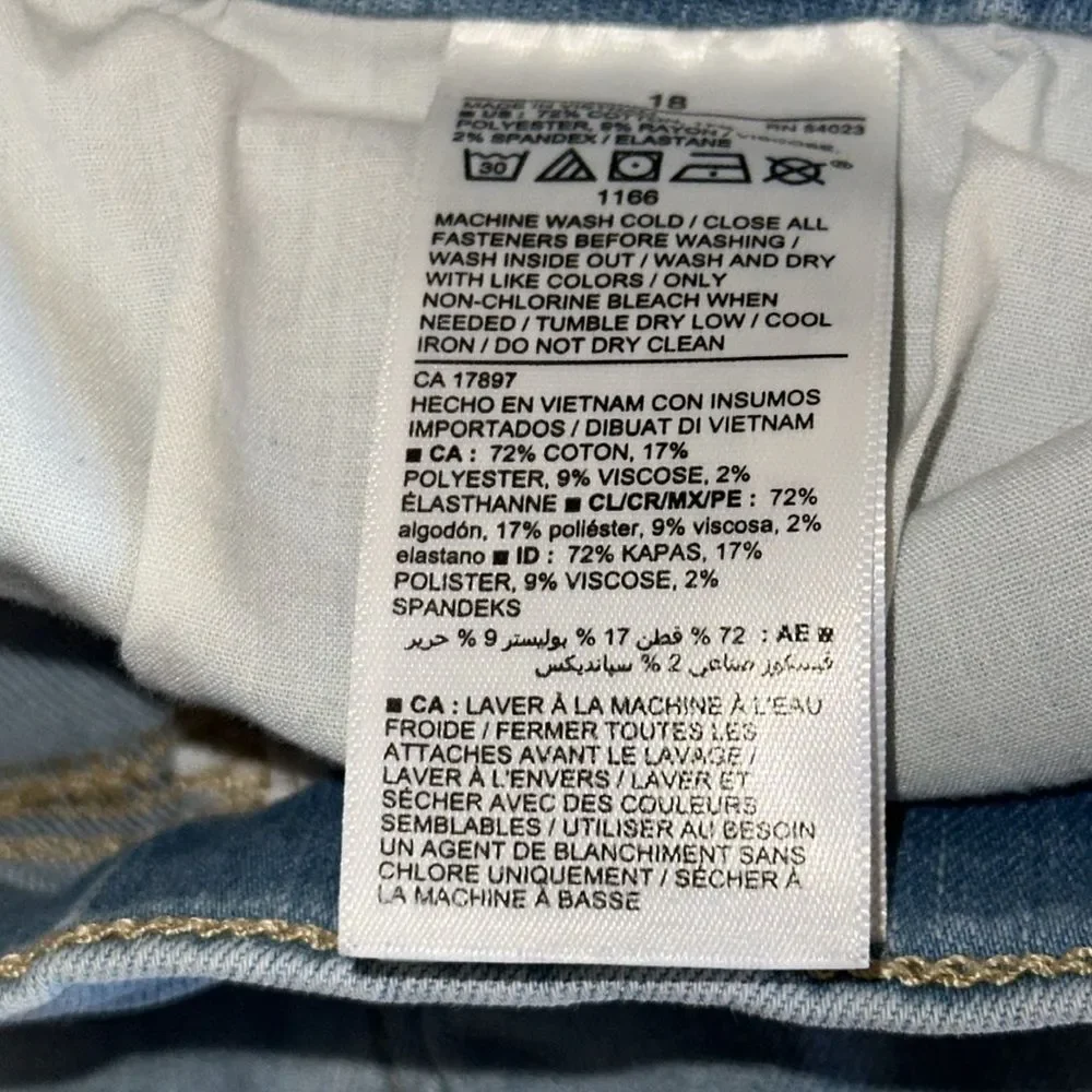 Old Navy Rockstar Super Skinny Ballerina Jeggings Pale Blue Girl's Size 18